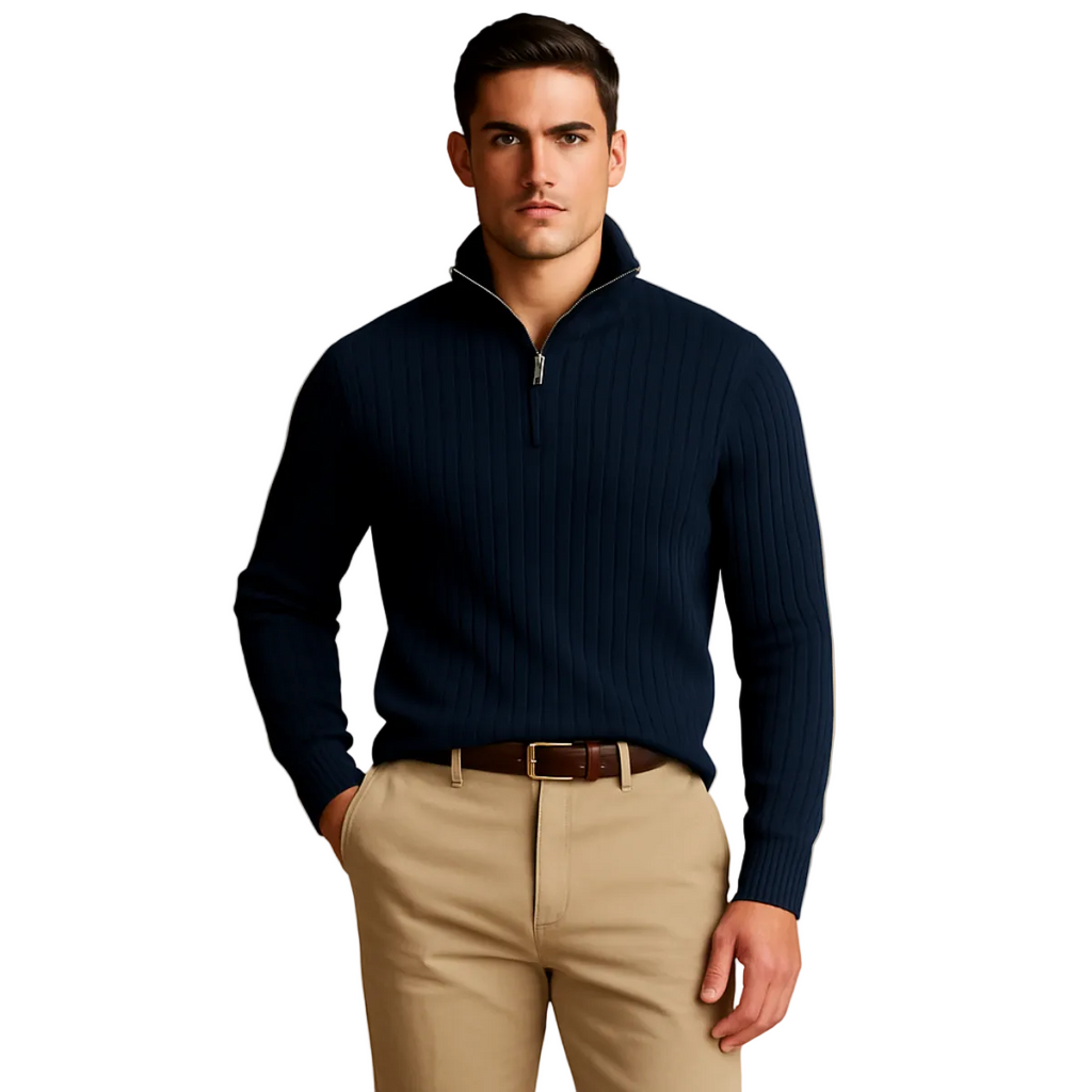 Ashford Pull Homme Demi-Zip