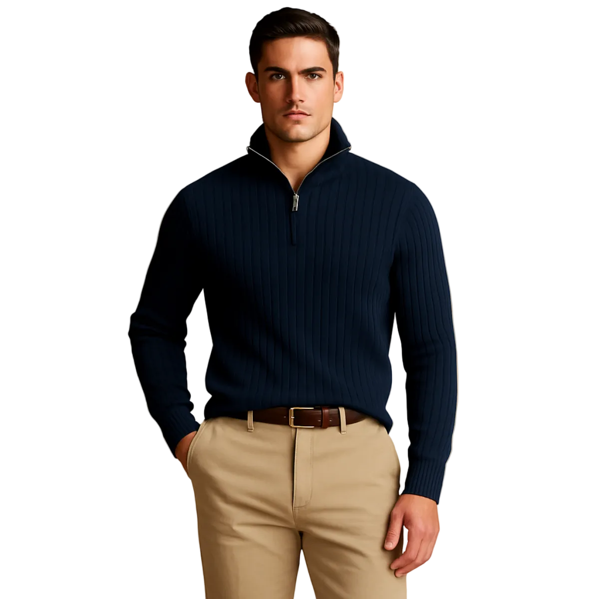 Ashford Pull Homme Demi-Zip