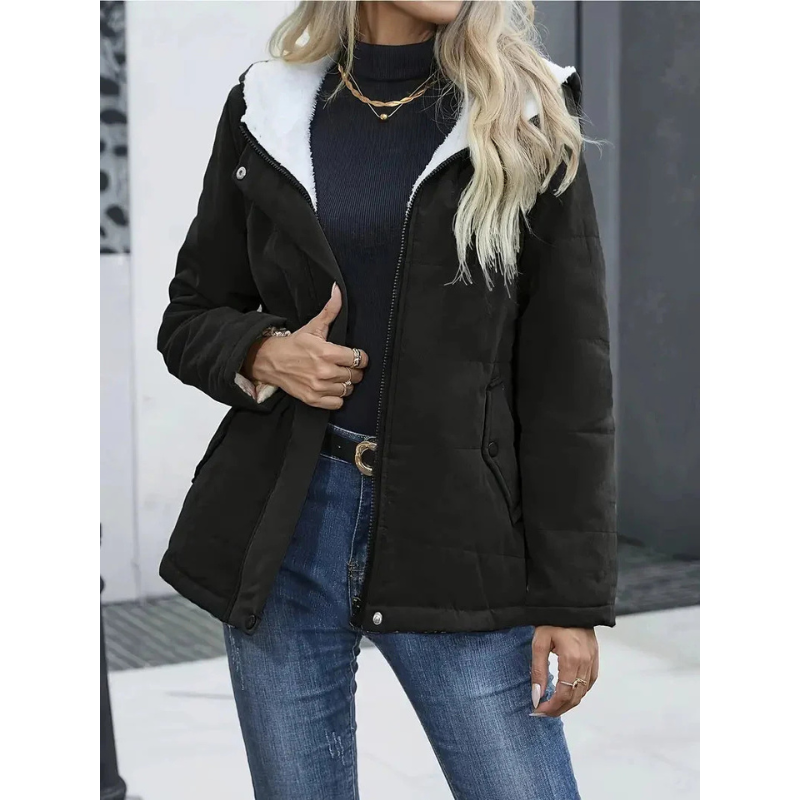 Marv Manteau d’Hiver Femme Doublé Fourrure