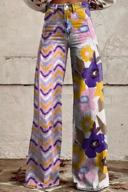 Isadora - Pantalons Boho Fleuris