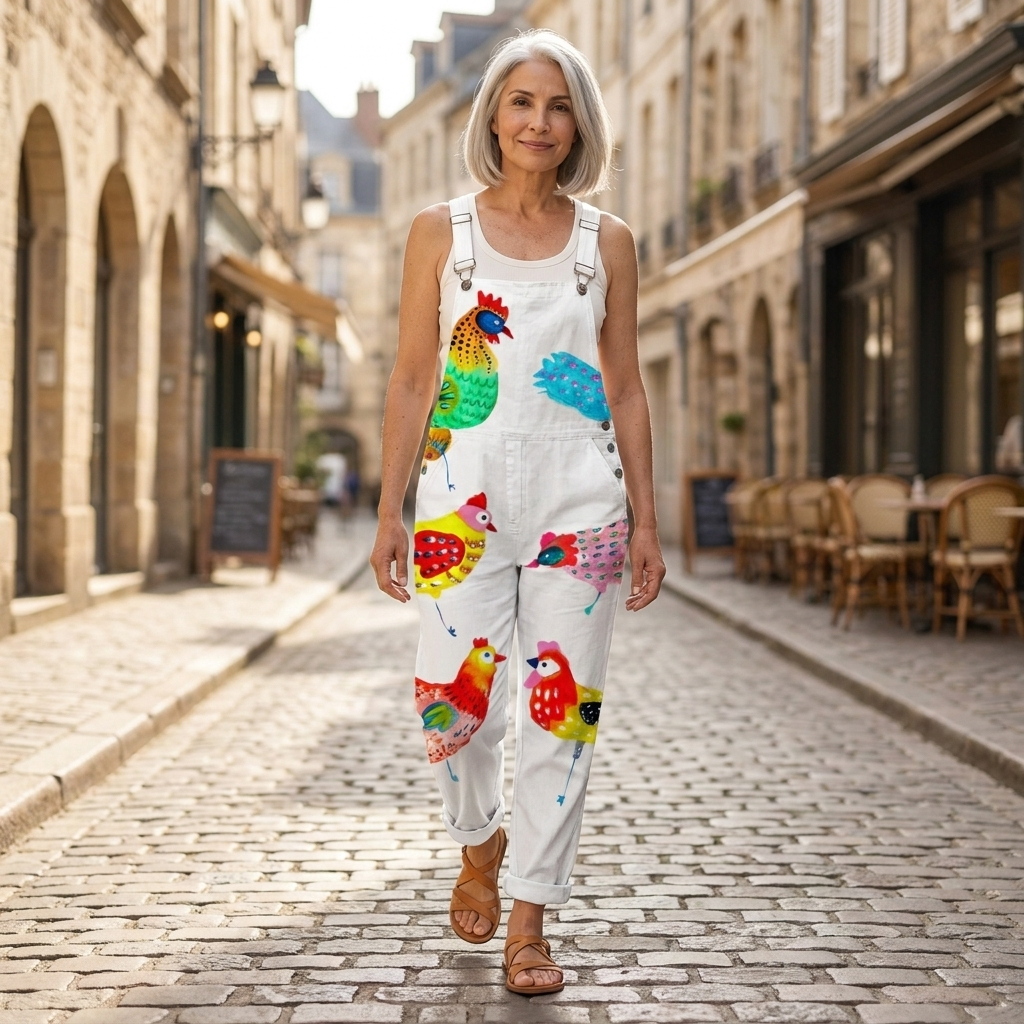Roseline - Salopette imprimée confortable