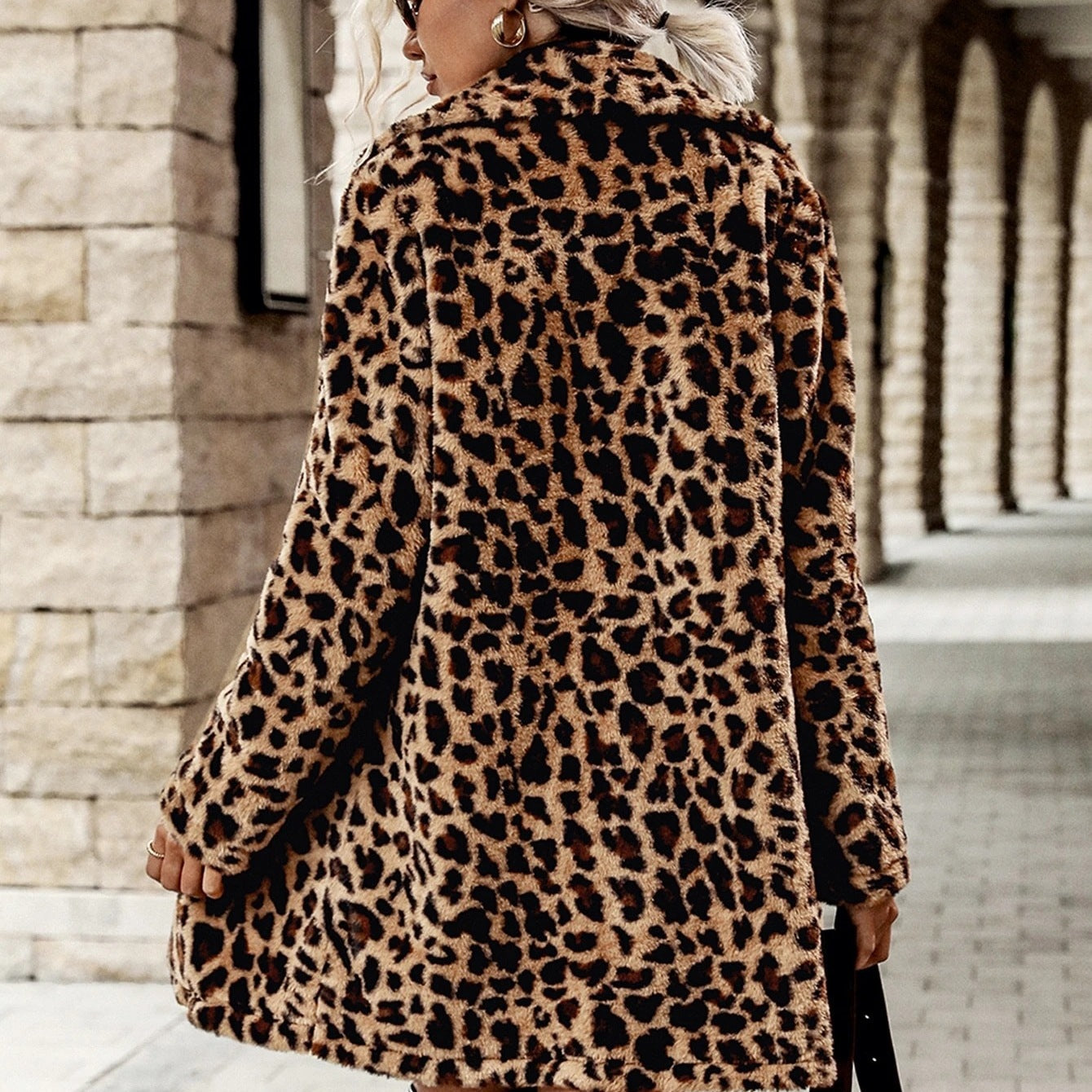 Lulu Manteau Teddy Femme Imprimé Léopard