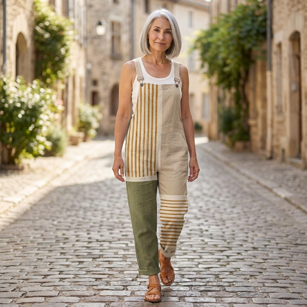 Hélène - Salopette imprimée confortable