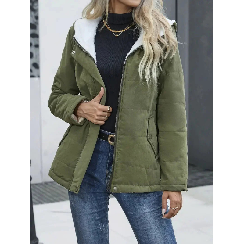 Marv Manteau d’Hiver Femme Doublé Fourrure