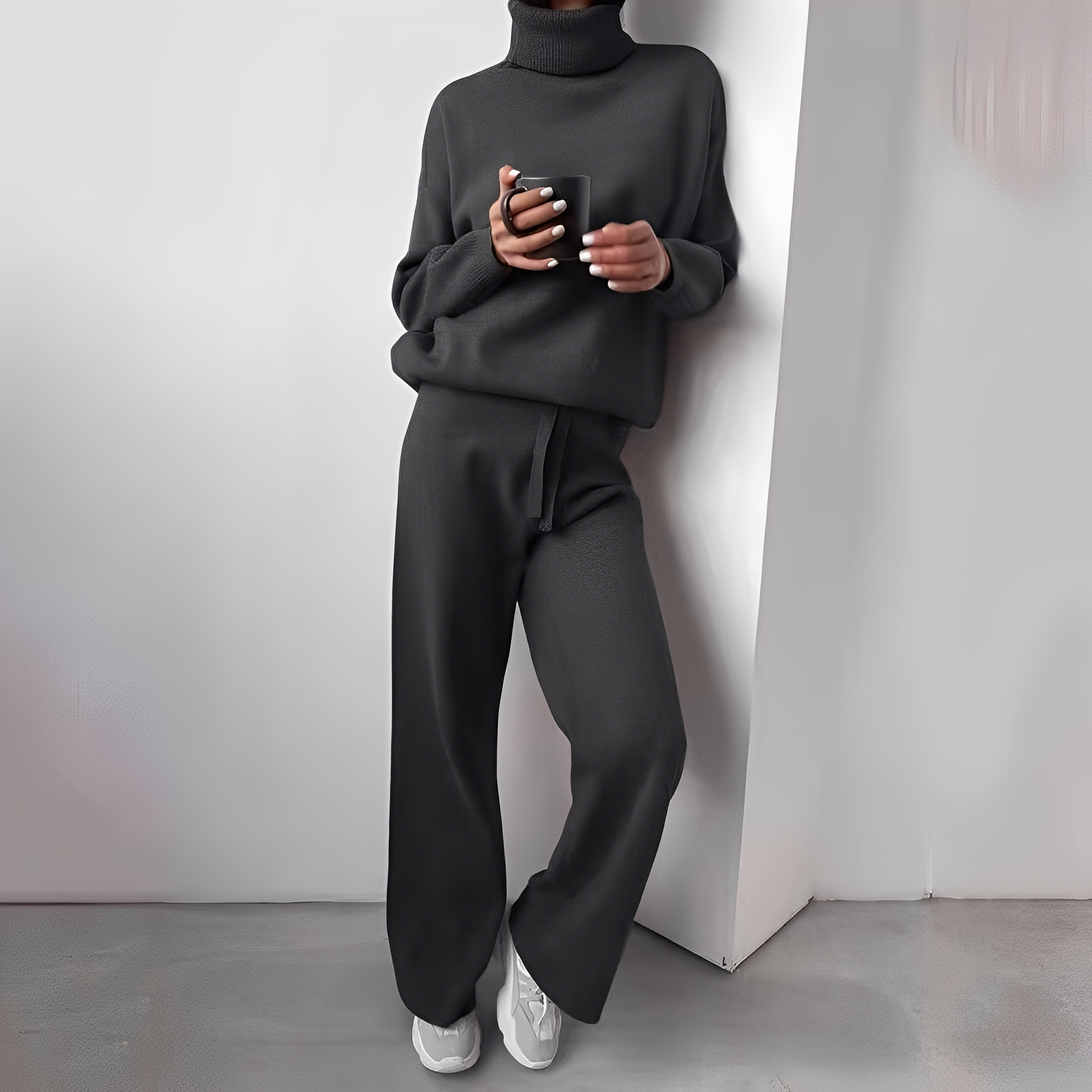 Kimberlee Ensemble d’Intérieur à Col Roulé pour Femme