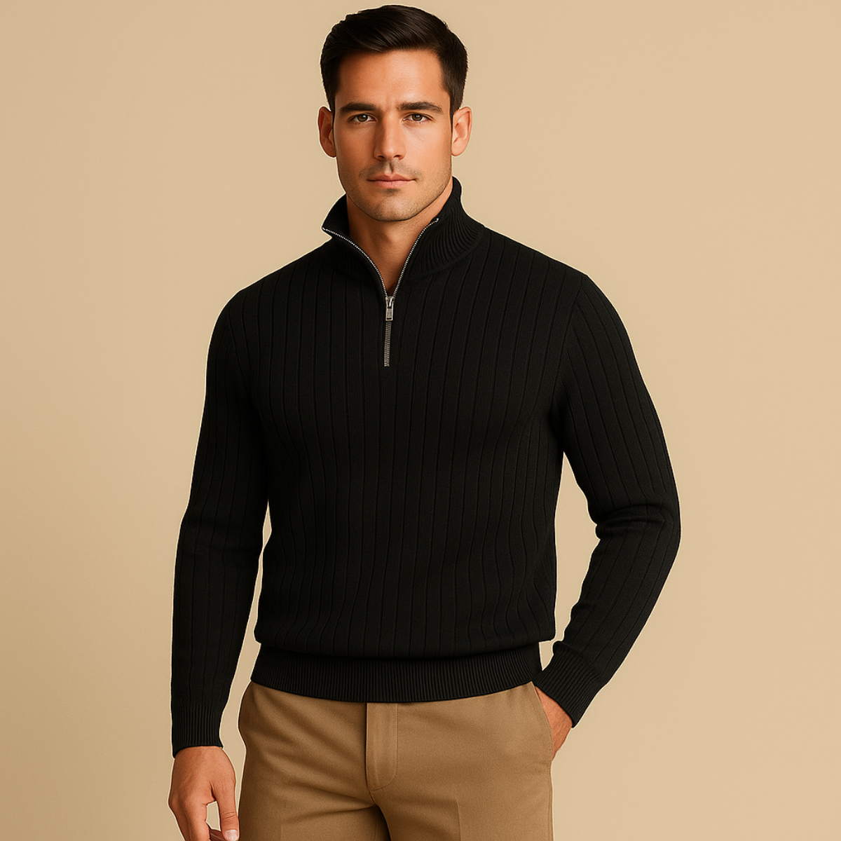 Ashford Pull Homme Demi-Zip