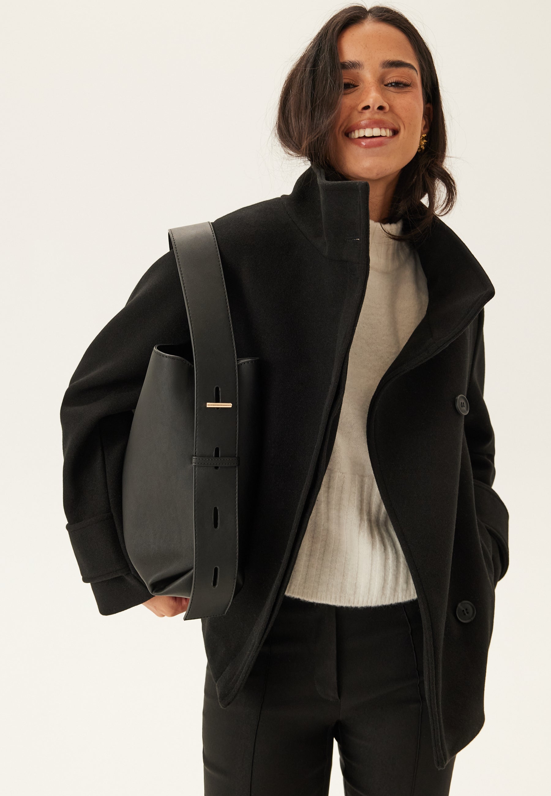 Eliza Veste Courte Femme en Laine Mélangée