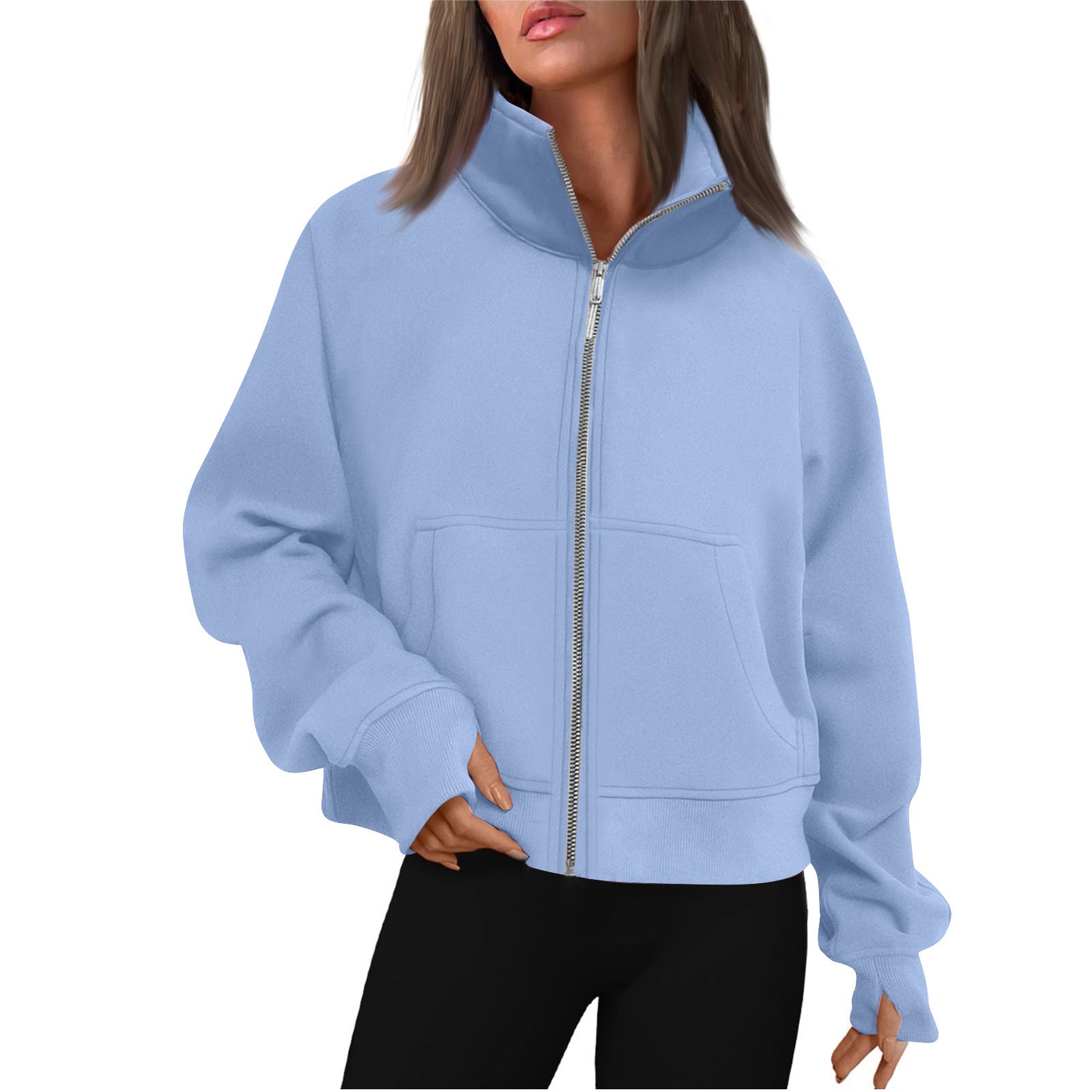 Evangeline Veste Femme Zippée à Col Montant