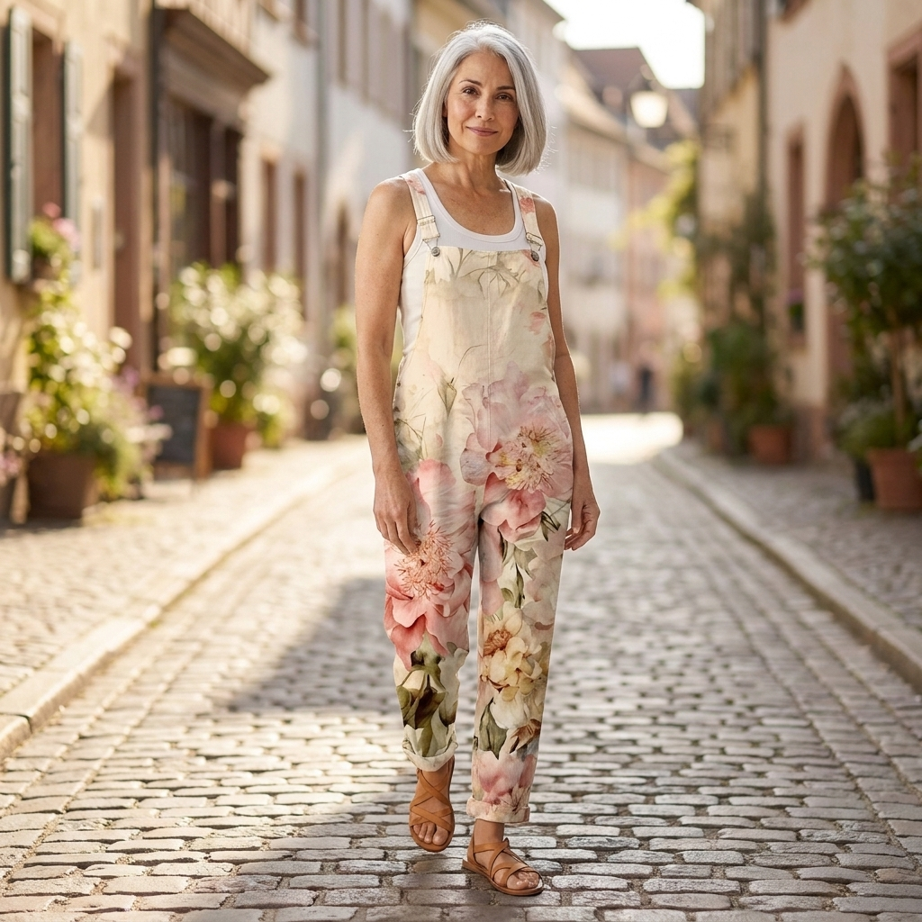 Geneviève - Salopette imprimée confortable