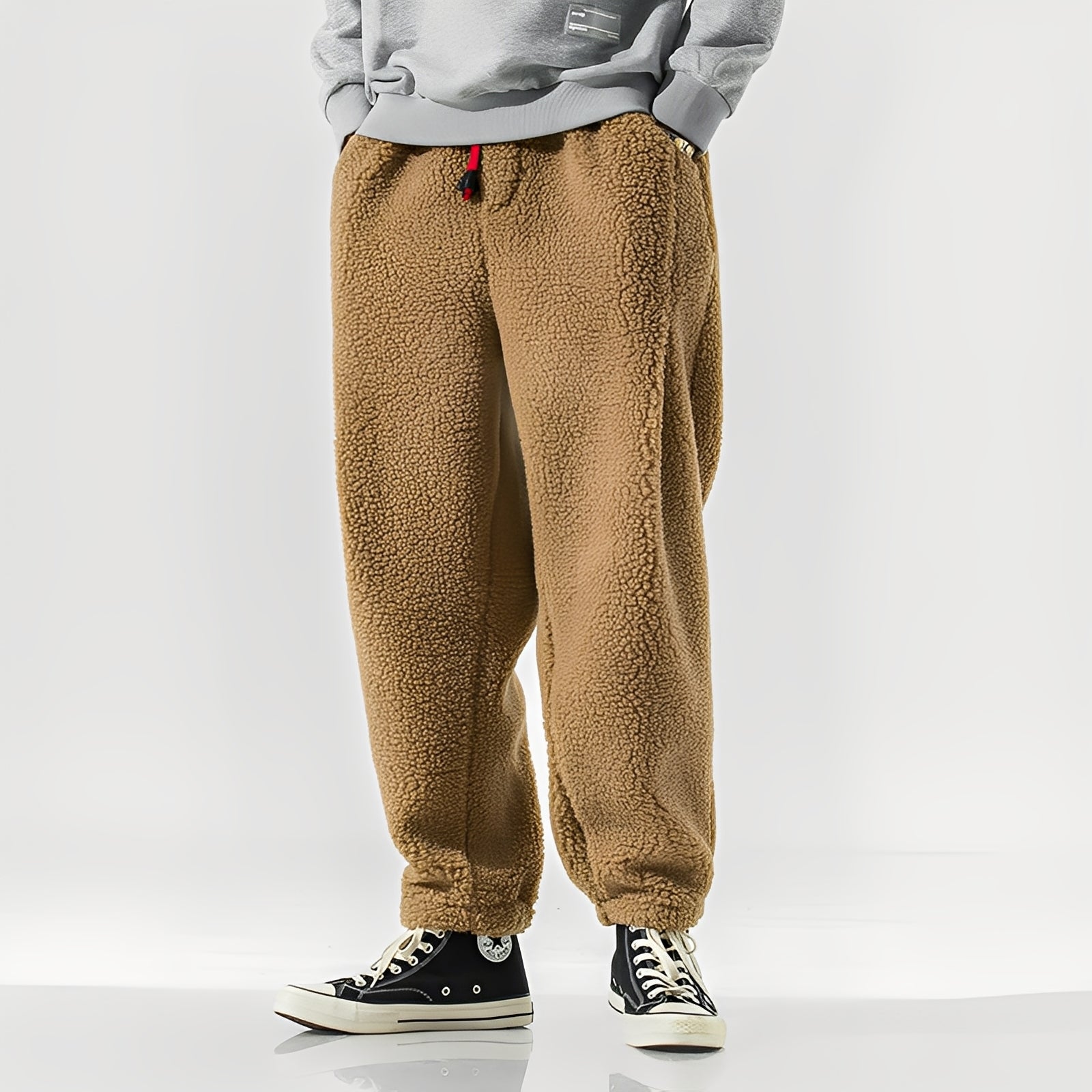 Nathaniel – Pantalon Homme en Polaire Teddy