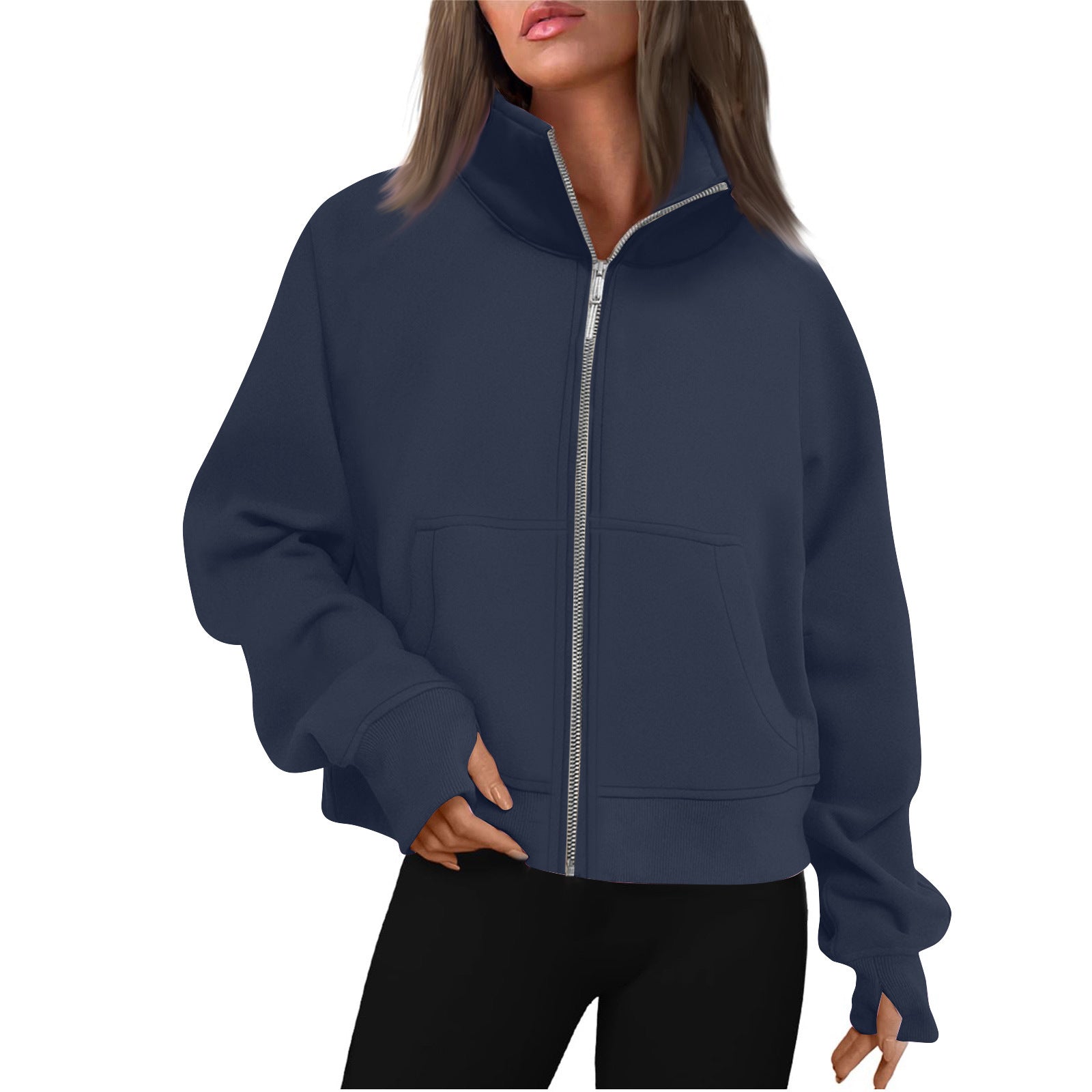 Evangeline Veste Femme Zippée à Col Montant
