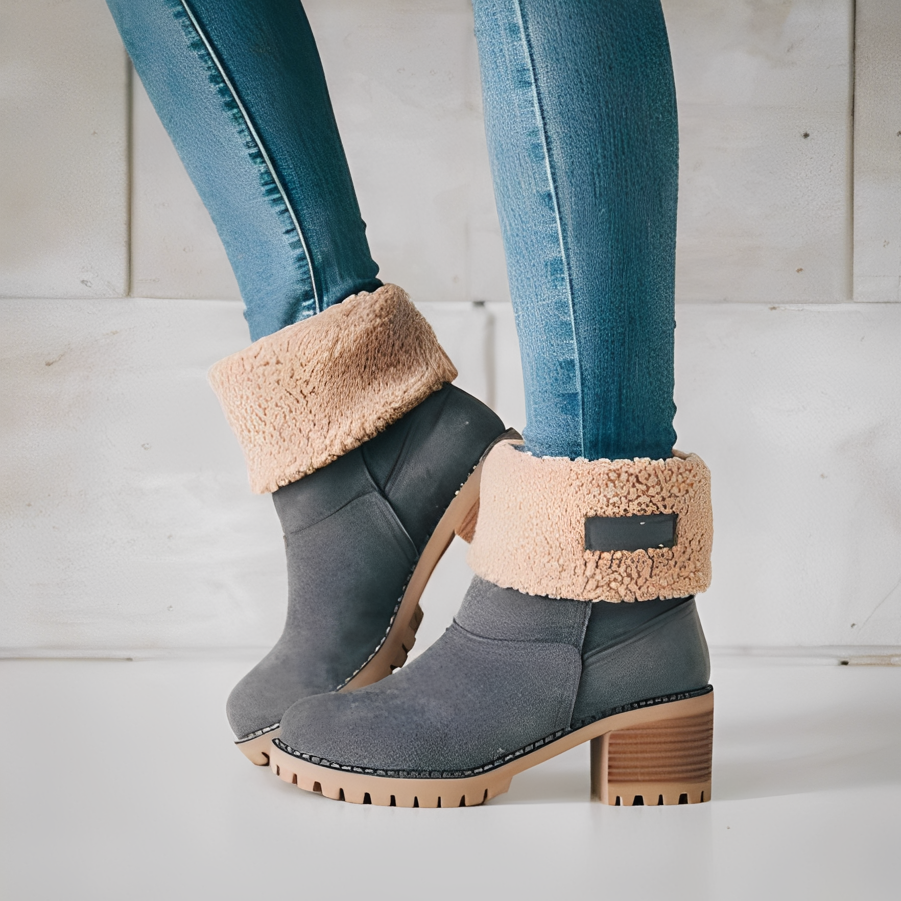 Joella Bottes d’Hiver en Daim pour Femme