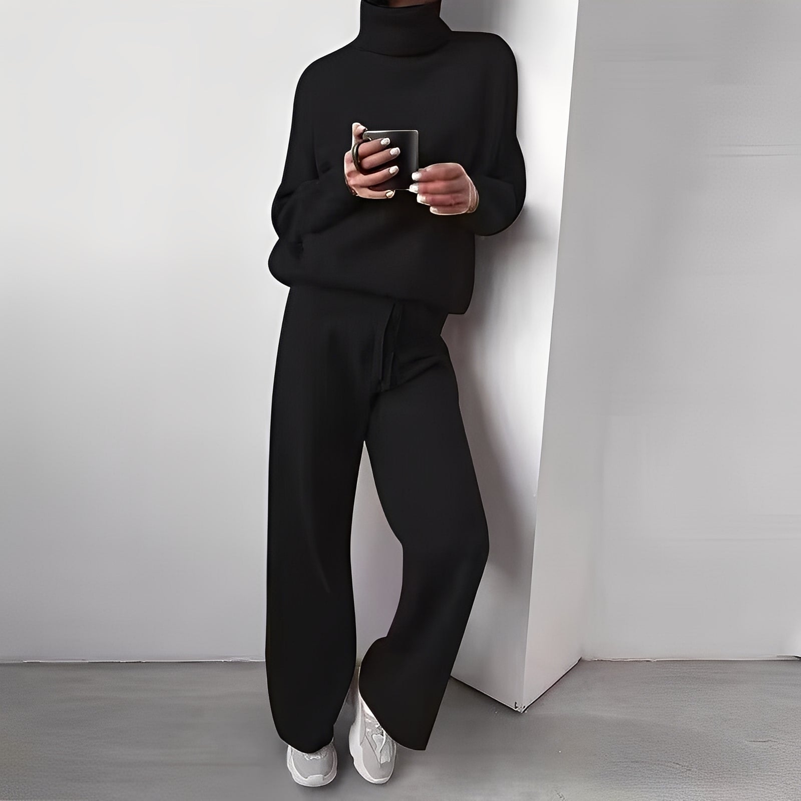 Kimberlee Ensemble d’Intérieur à Col Roulé pour Femme
