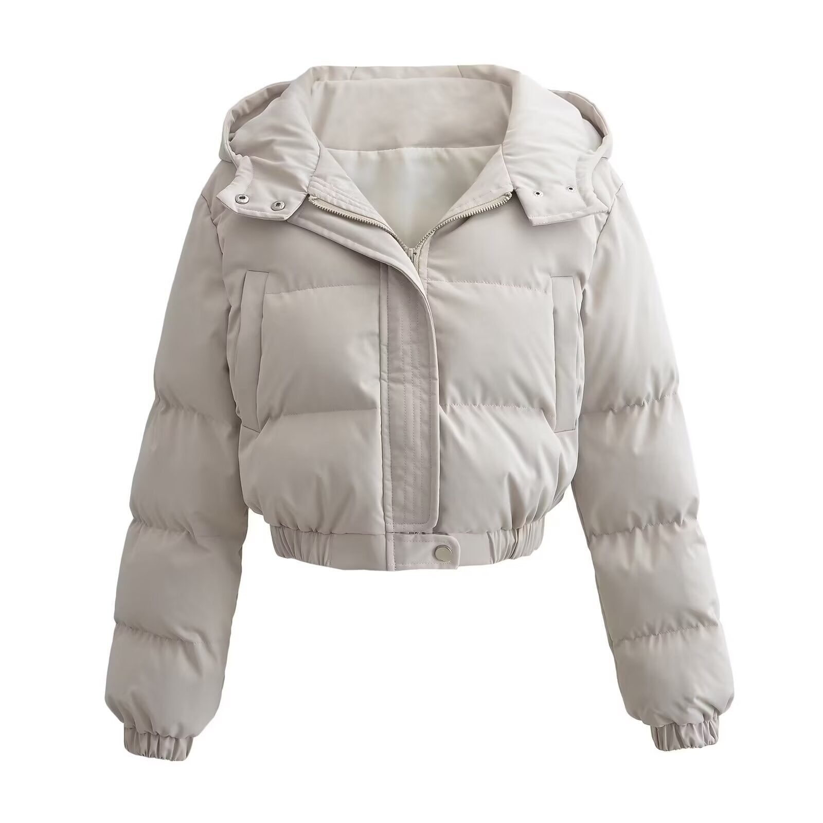 Vina Veste Courte Femme Matelassée à Capuche