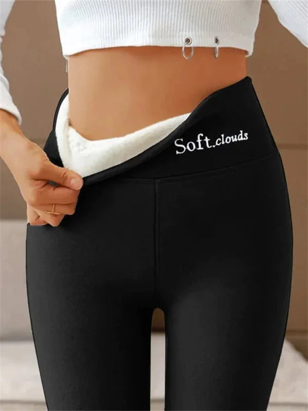 SoftCloud Leggings Doublés Polaire Femme