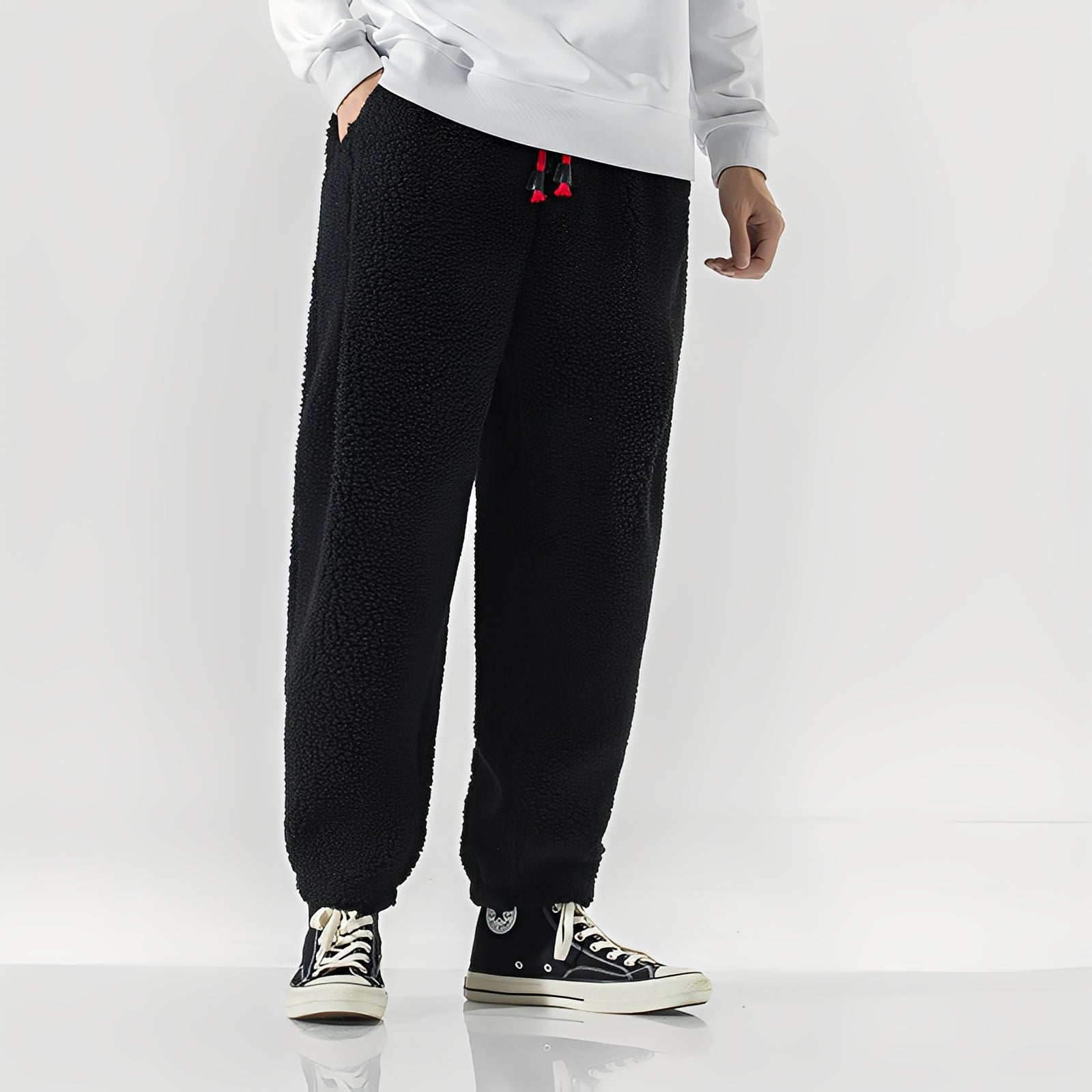Nathaniel – Pantalon Homme en Polaire Teddy