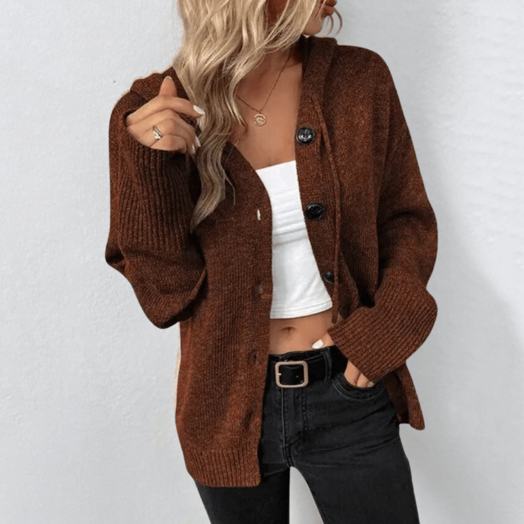 Tessia Gilet Femme Tricot Doux Ouvert