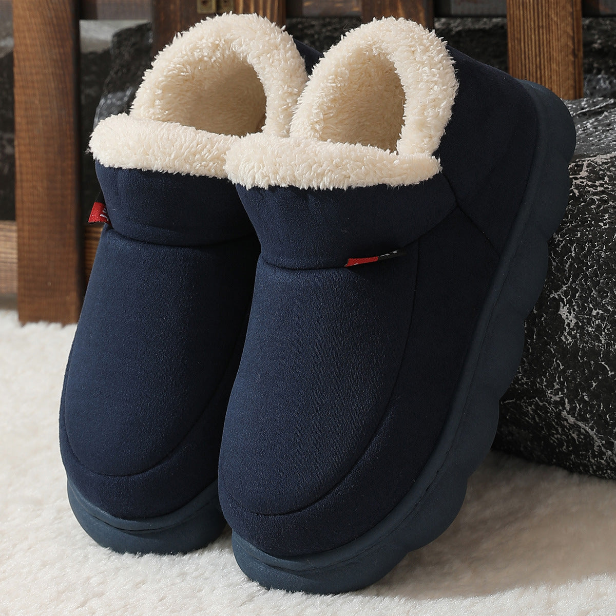 Rebecca – Baskets Plateforme en Peluche pour Femme