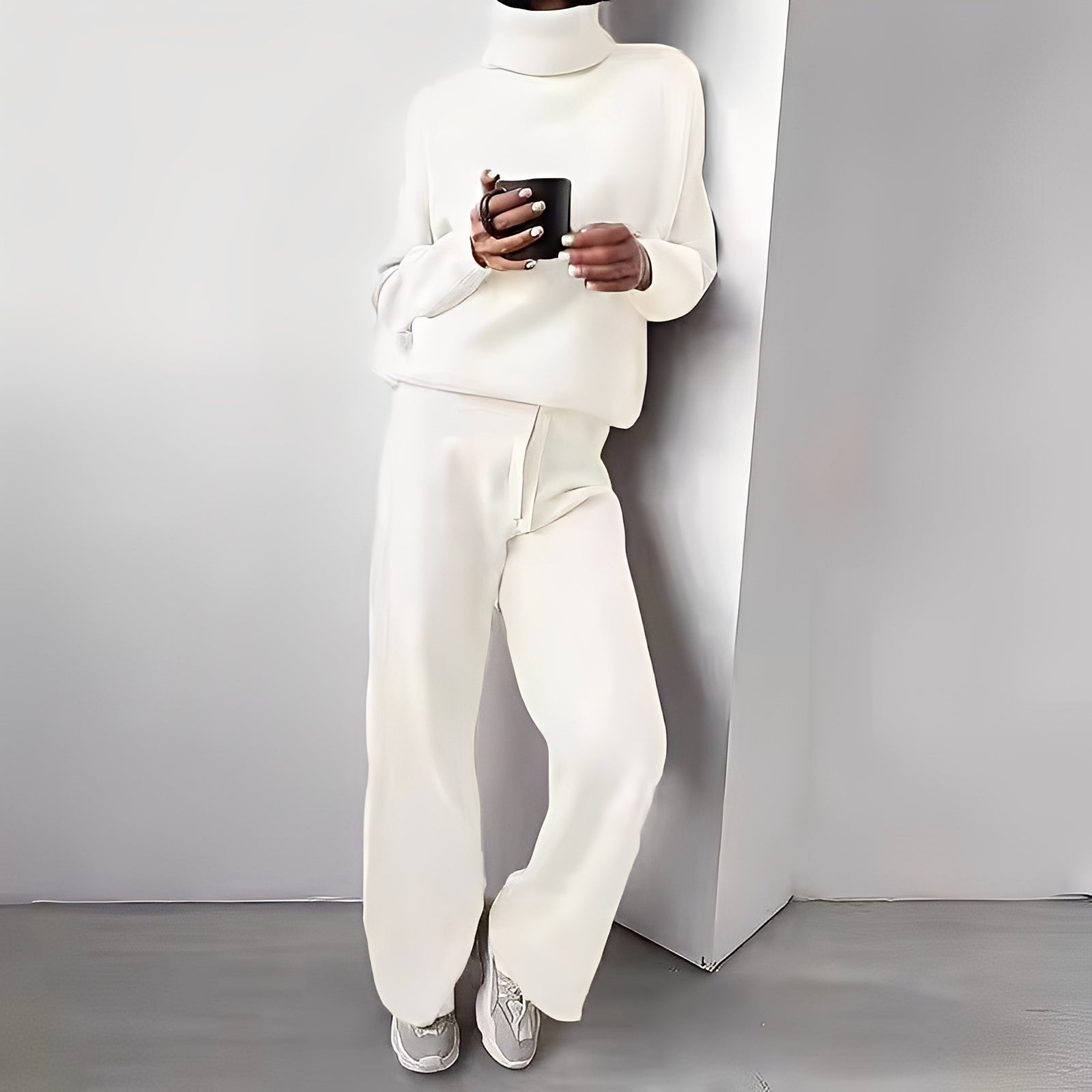 Kimberlee Ensemble d’Intérieur à Col Roulé pour Femme