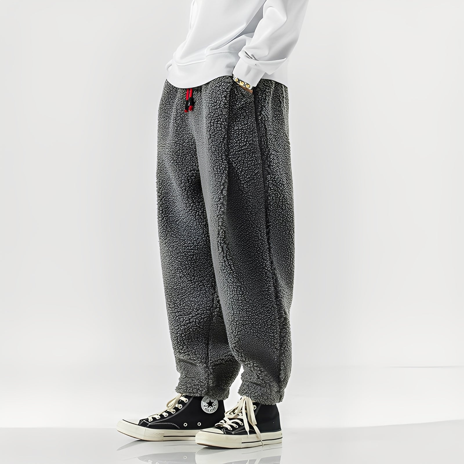 Nathaniel – Pantalon Homme en Polaire Teddy