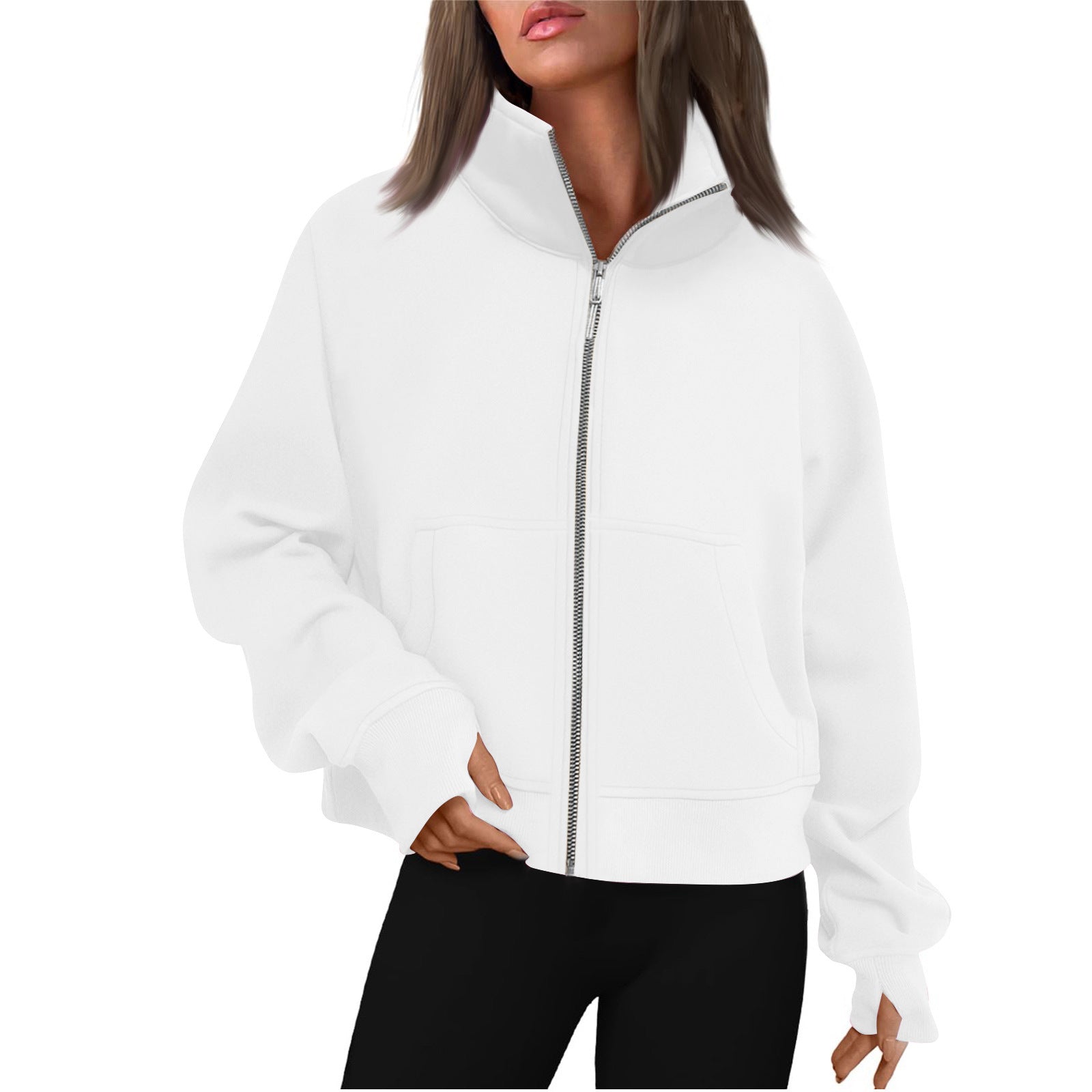 Evangeline Veste Femme Zippée à Col Montant