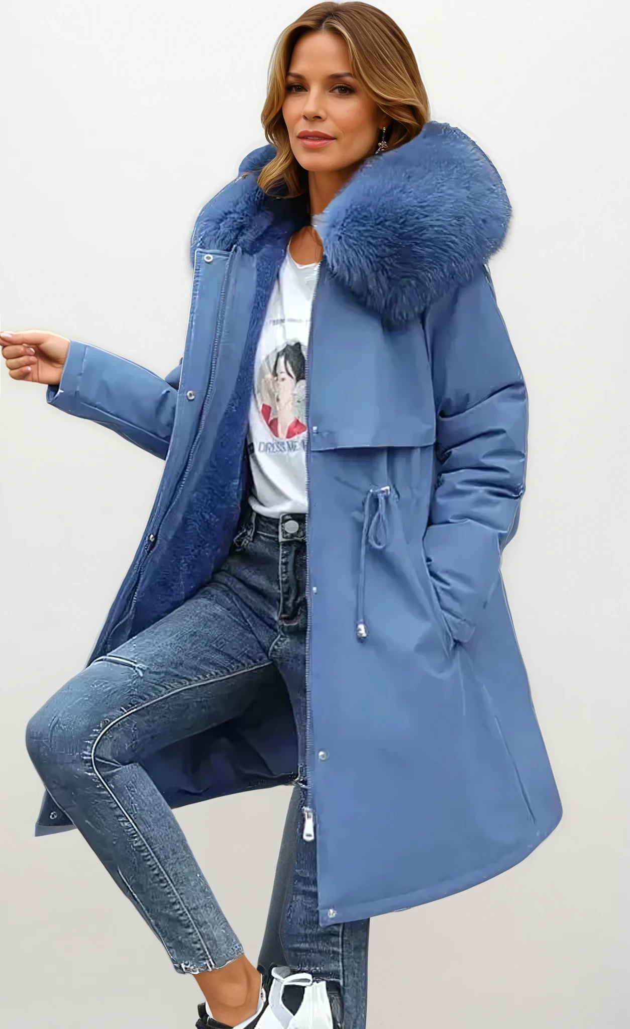 Gillian Manteau Faux Fur Femme