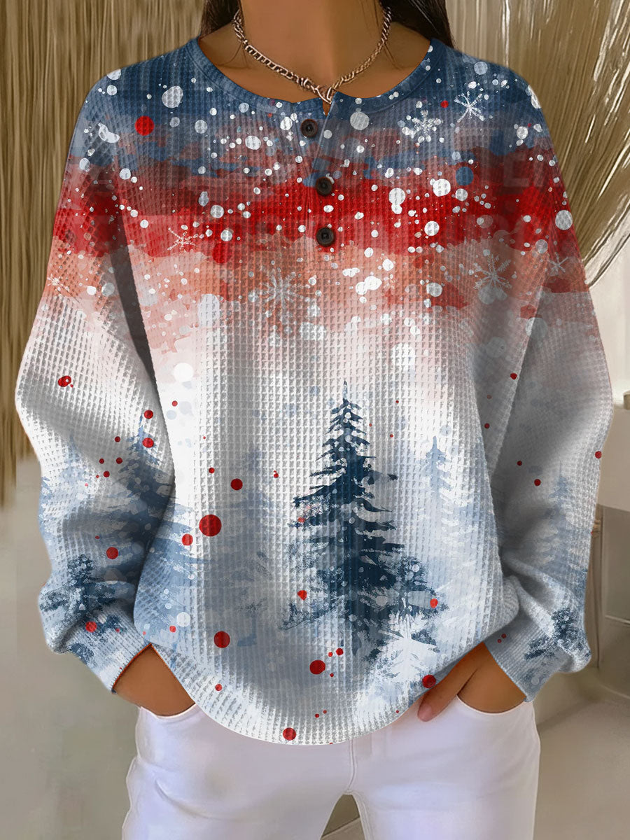 Alix - Pull de Noël avec motif sapin tout doux