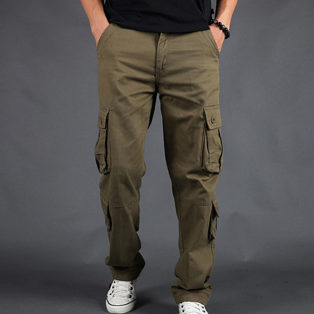 Loe Pantalon Cargo Homme en Coton