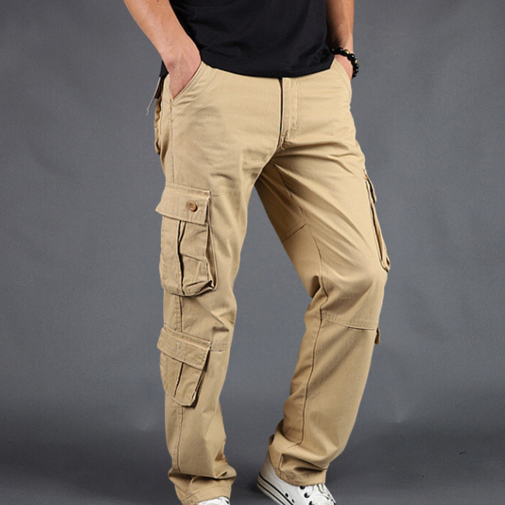 Loe Pantalon Cargo Homme en Coton