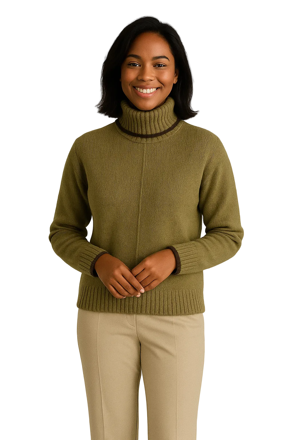 Liv Pull Femme Col Roulé Cachemire