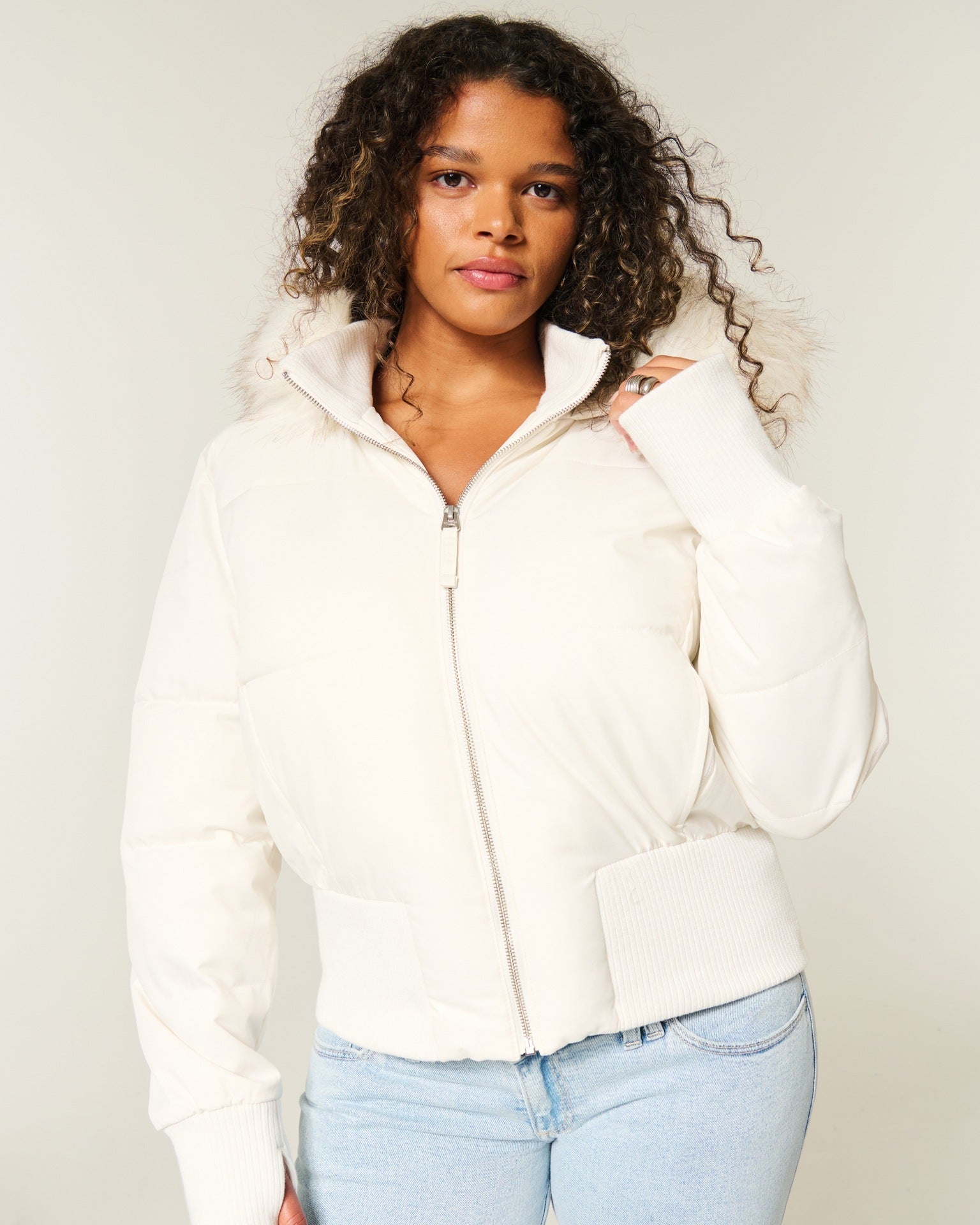 Virgie Cropped Puffer Veste Femme
