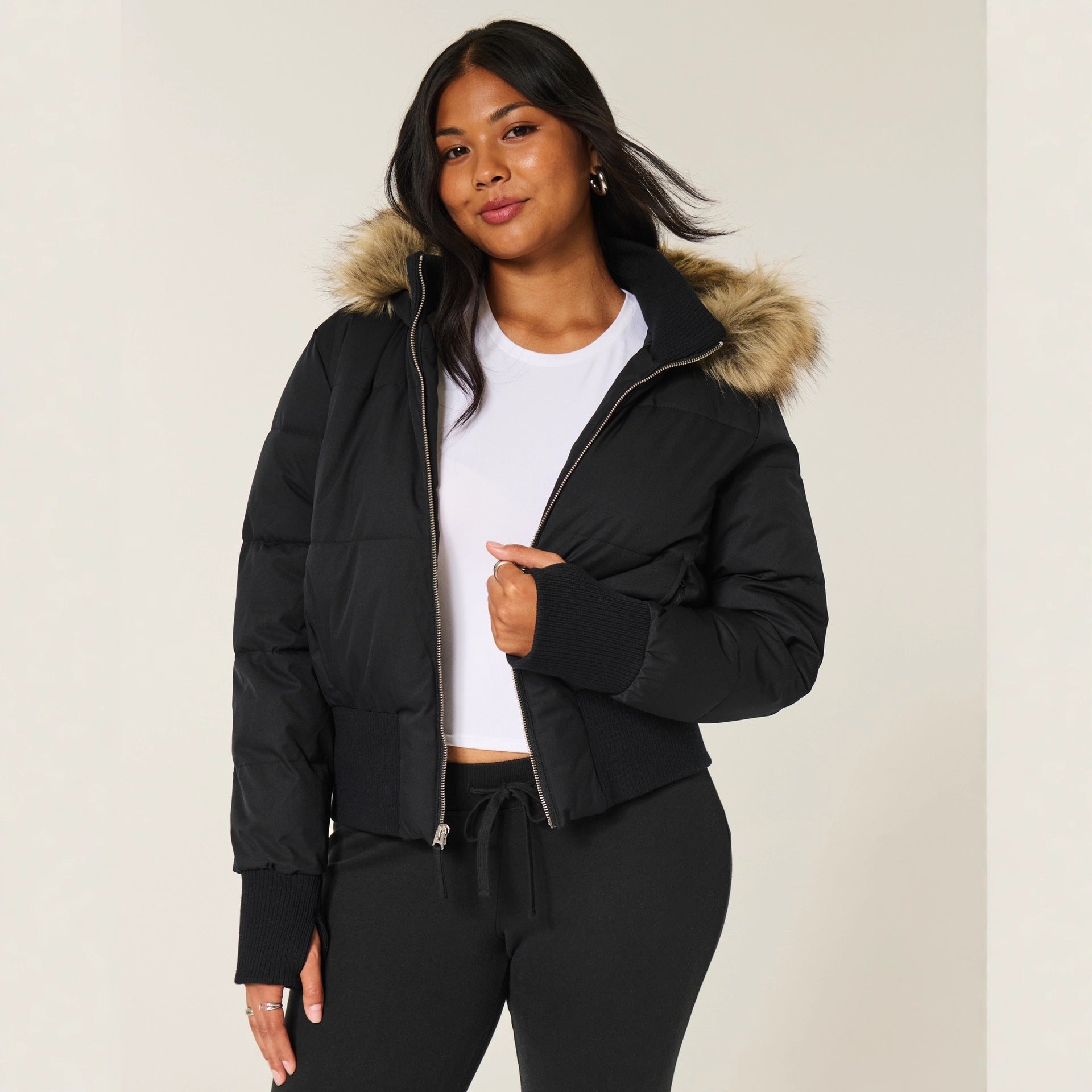 Virgie Cropped Puffer Veste Femme