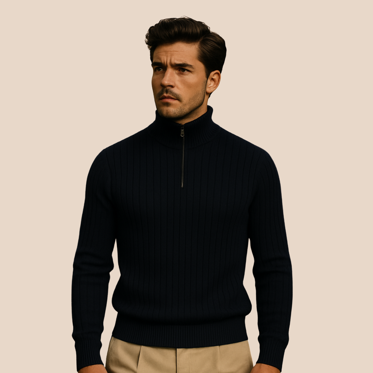 Ashford Pull Homme Demi-Zip