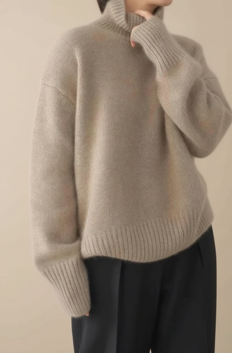 Serena Pull Col Roulé Femme en Cachemire
