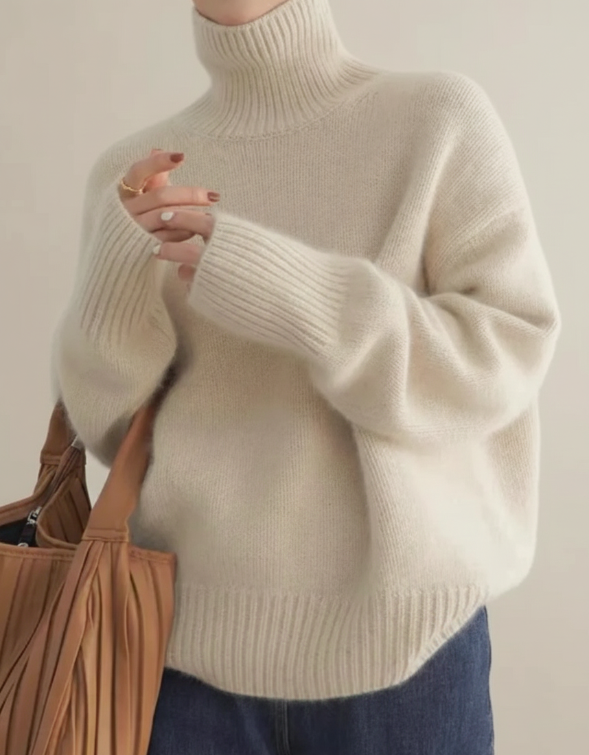 Serena Pull Col Roulé Femme en Cachemire