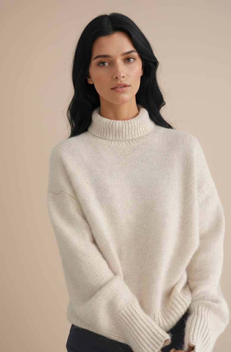 Serena Pull Col Roulé Femme en Cachemire