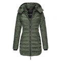Resee Manteau Long Matelassé Femme à Capuche