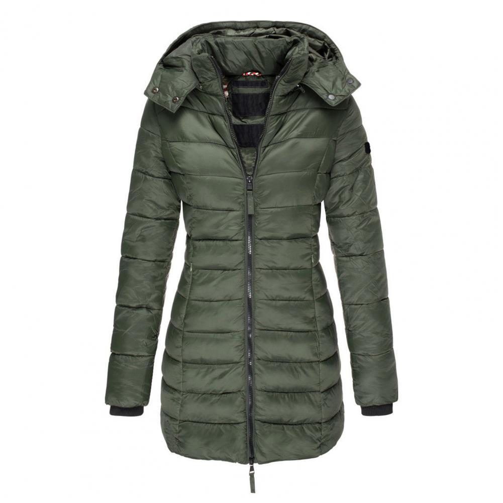 Resee Manteau Long Matelassé Femme à Capuche