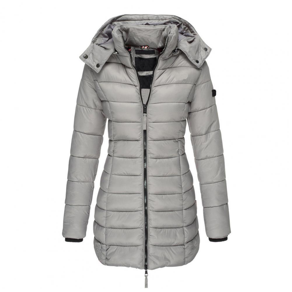 Resee Manteau Long Matelassé Femme à Capuche