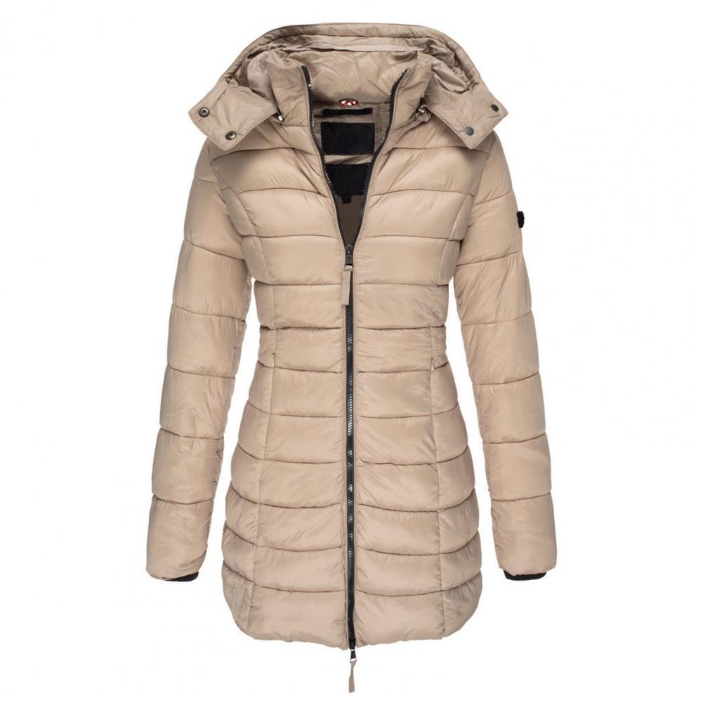 Resee Manteau Long Matelassé Femme à Capuche