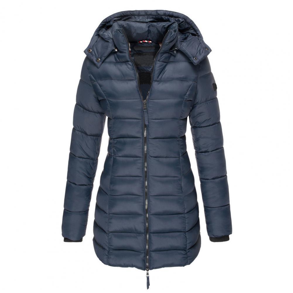 Resee Manteau Long Matelassé Femme à Capuche