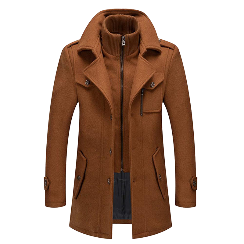 Daniel Manteau Long en Laine pour Homme