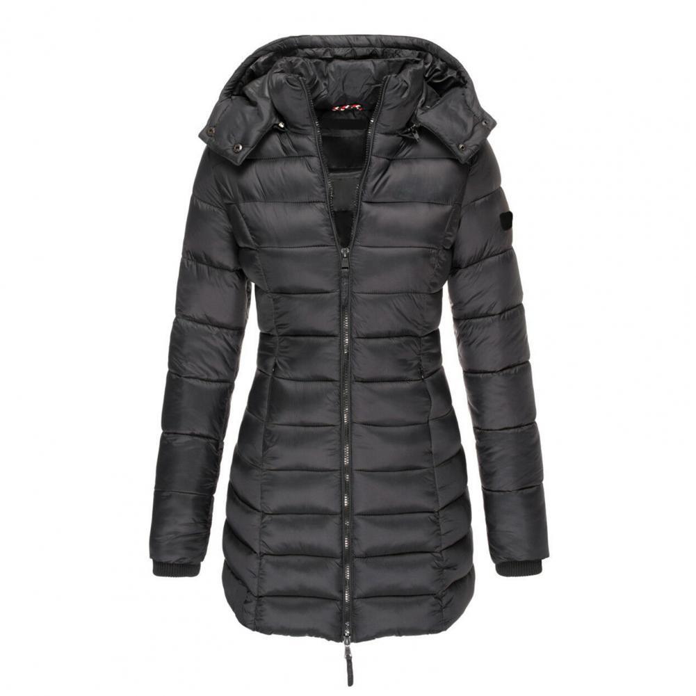 Resee Manteau Long Matelassé Femme à Capuche