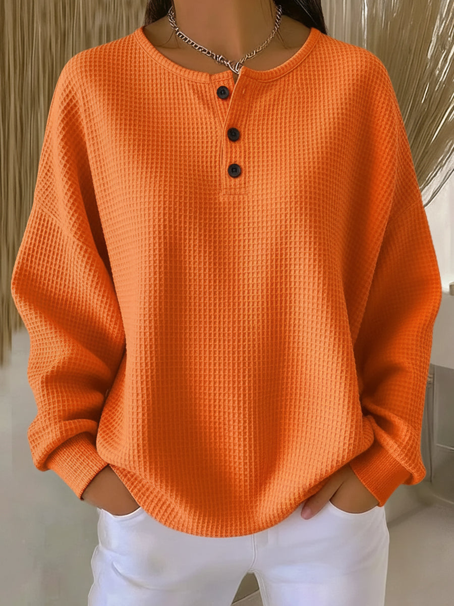 Hélène - Pull en maille gaufrée douillet