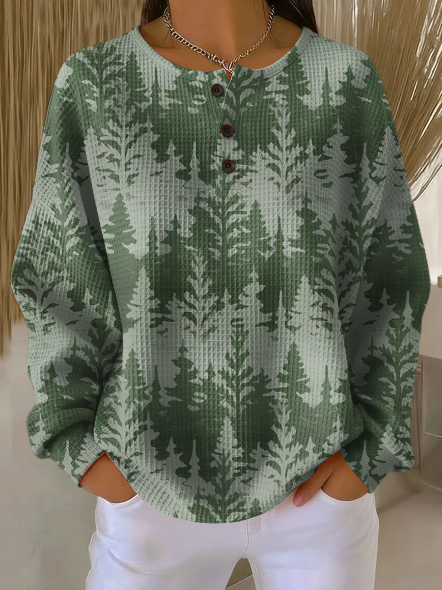 Inès - Sweat à motif arbre classique