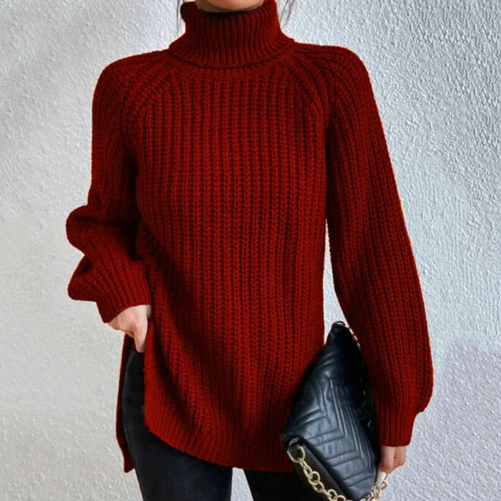 Ashley Pull à Col Roulé en Maille pour Femme