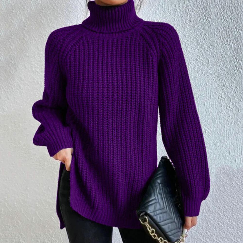 Ashley Pull à Col Roulé en Maille pour Femme