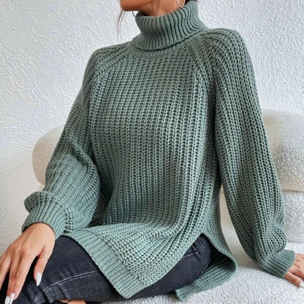 Ashley Pull à Col Roulé en Maille pour Femme