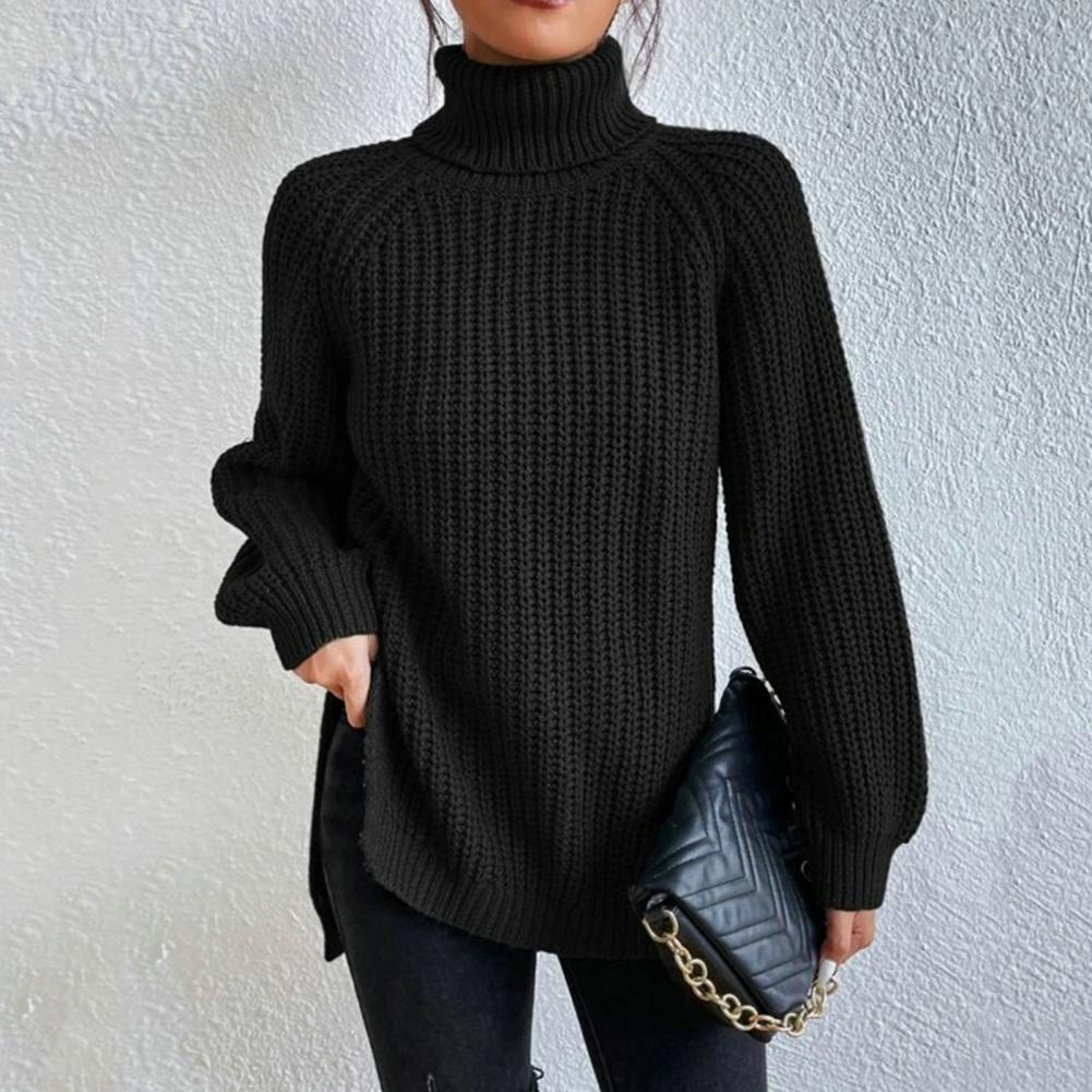Ashley Pull à Col Roulé en Maille pour Femme