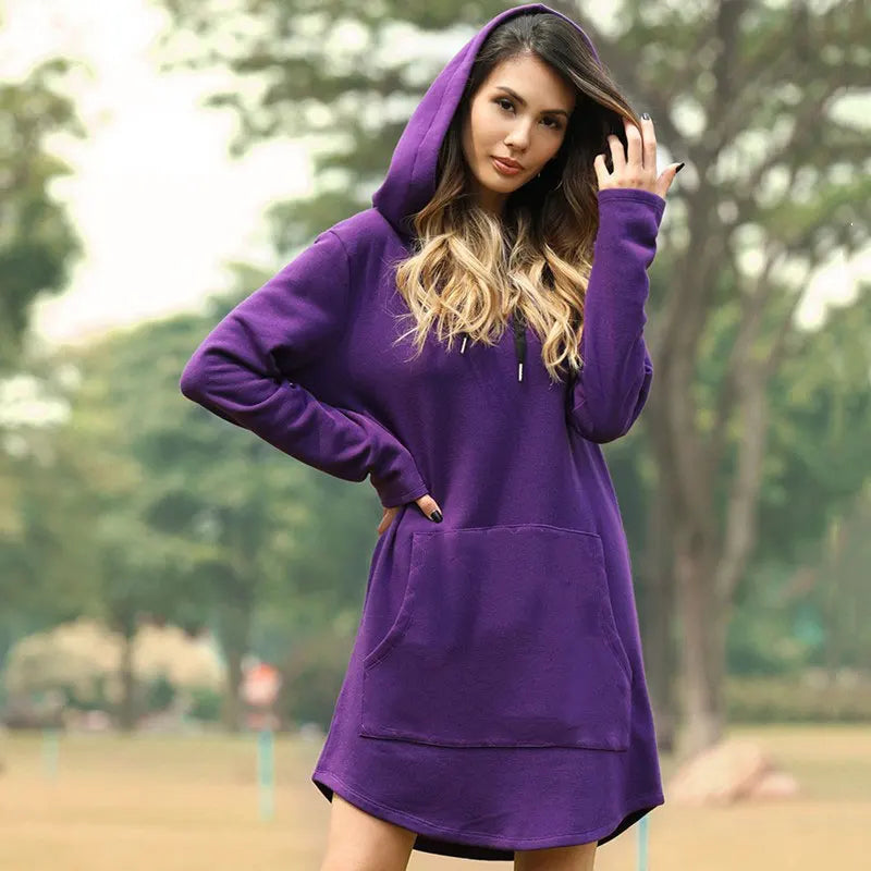 Jezza Robe Sweat Femme à Capuche